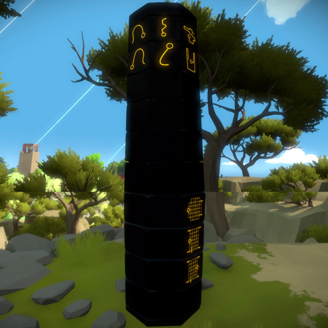 the witness river obelisk
